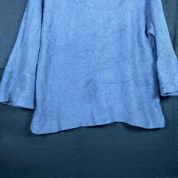 Soft Surroundings Womens Sweater Navy High Neck Pullover Cotton Blend Petite XS - Picture 3 of 9